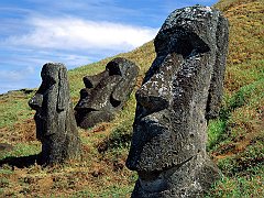 Moai Statues, Rano Raraku, Easter Island, Chile